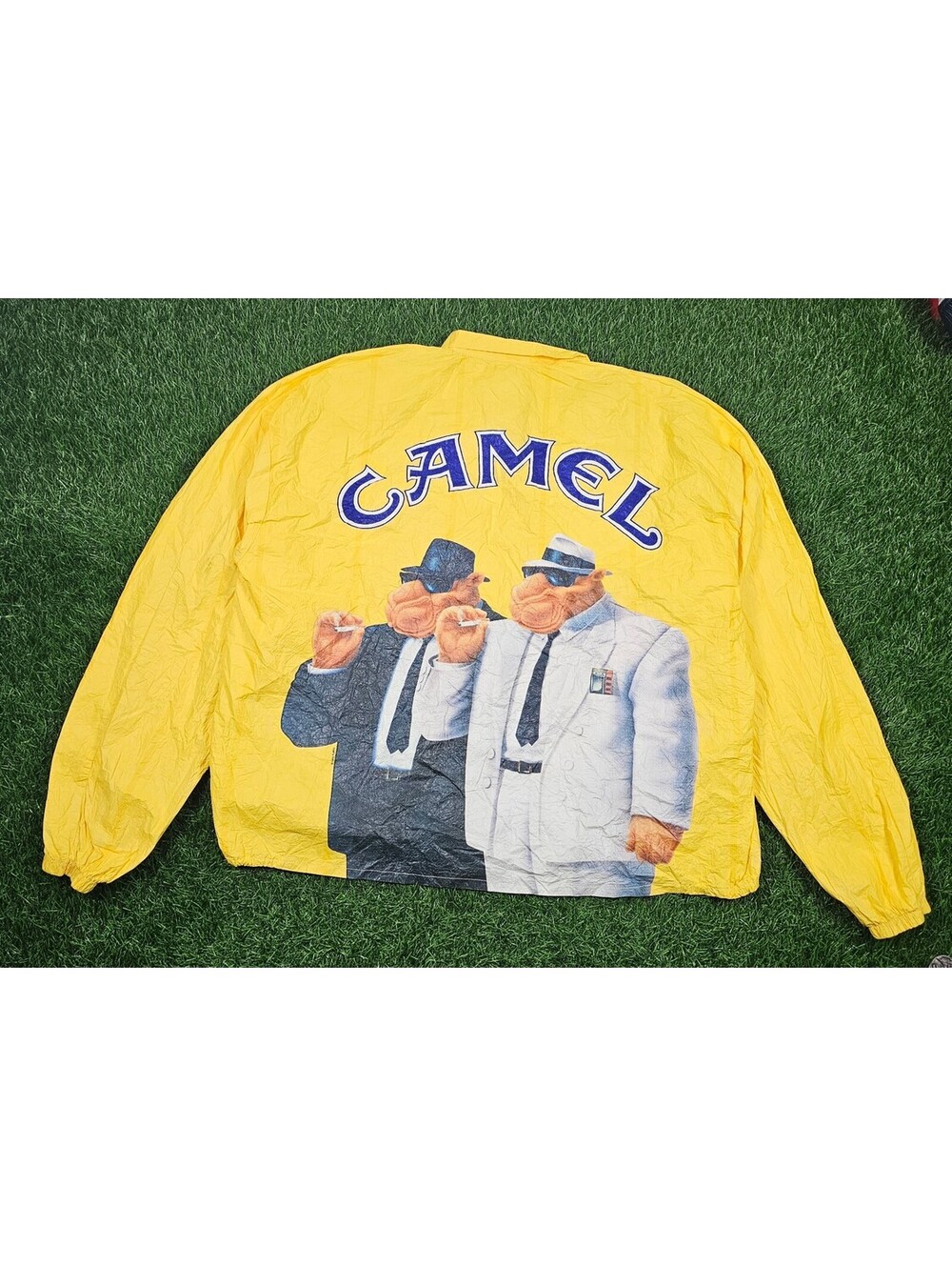 Vintage 90s Camel Joe Yellow Windbreaker Jacket XL